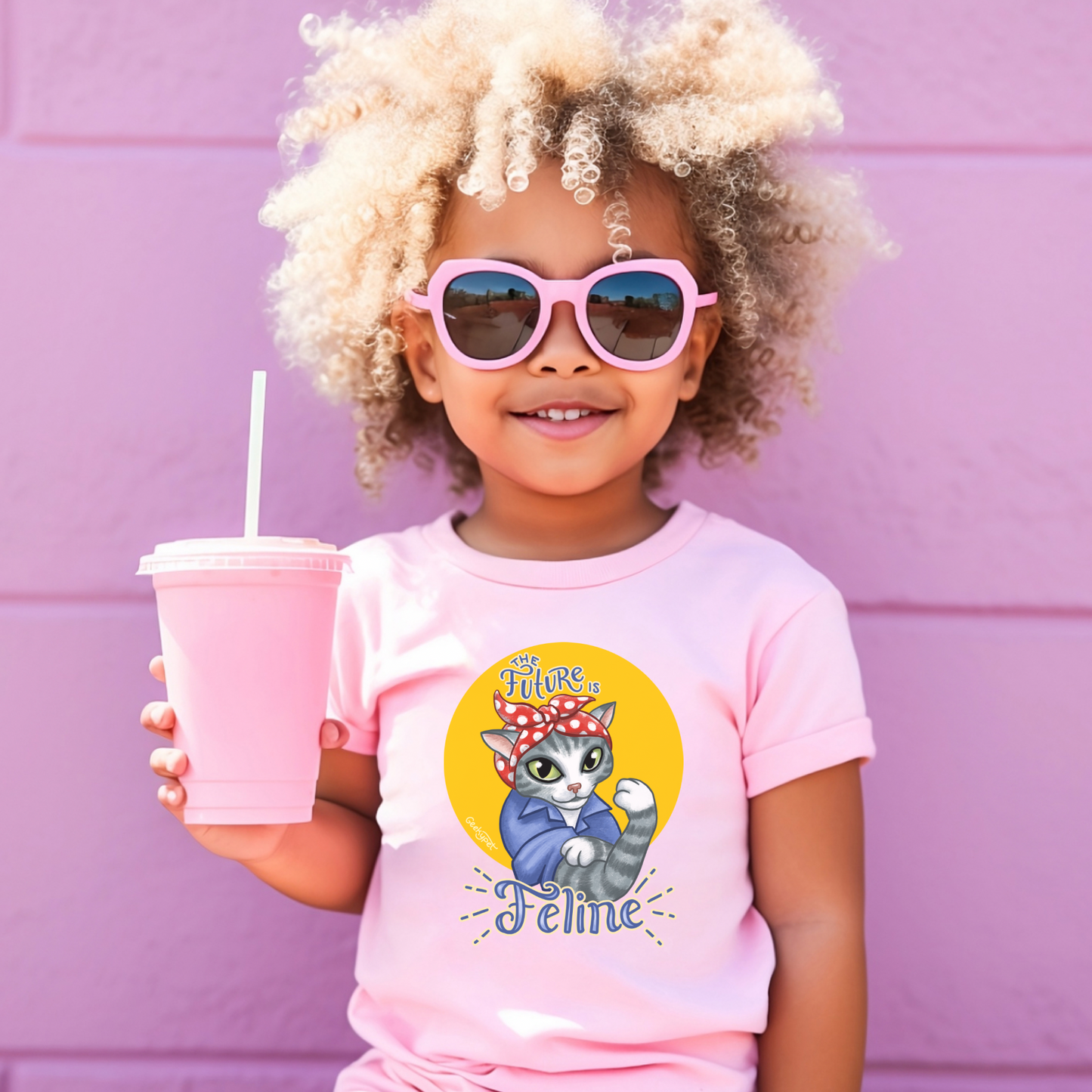 The Future is Female shirt | Geeky Pets shirt | Cat shirt for cat lovers | Kids shirt