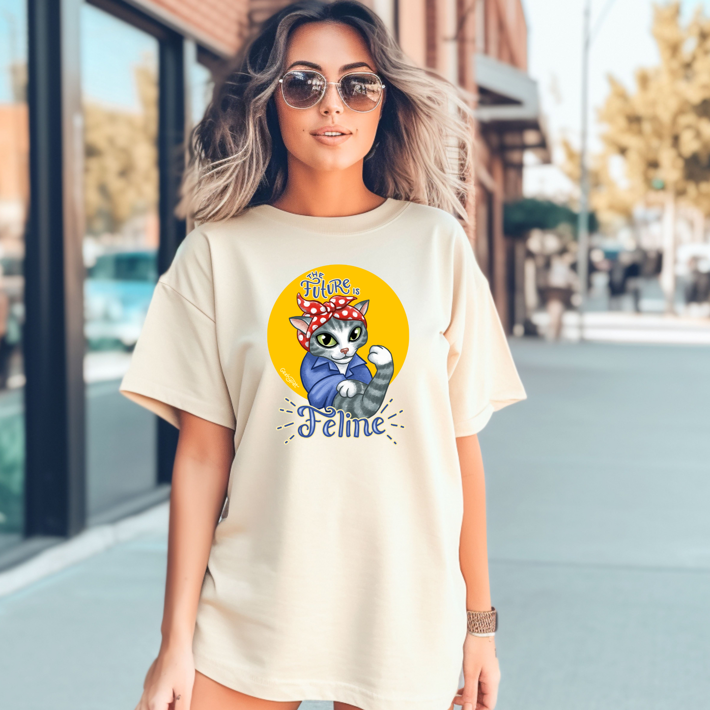 Geeky Pets t-shirt | The Future is Female t-shirt | Adult t-shirt | Unisex Comfort Color t-shirts