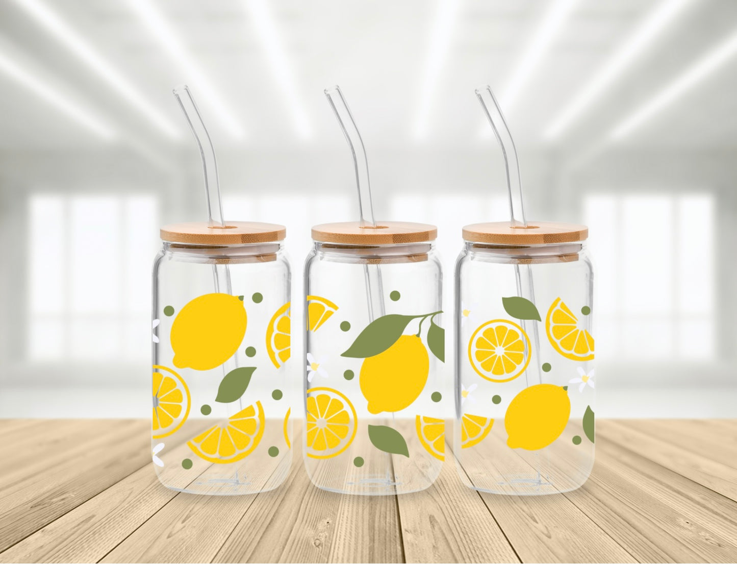 Lemon Glass | Strawberry Glass | Watermelon Glass Avocado Glass | 16 oz Glass