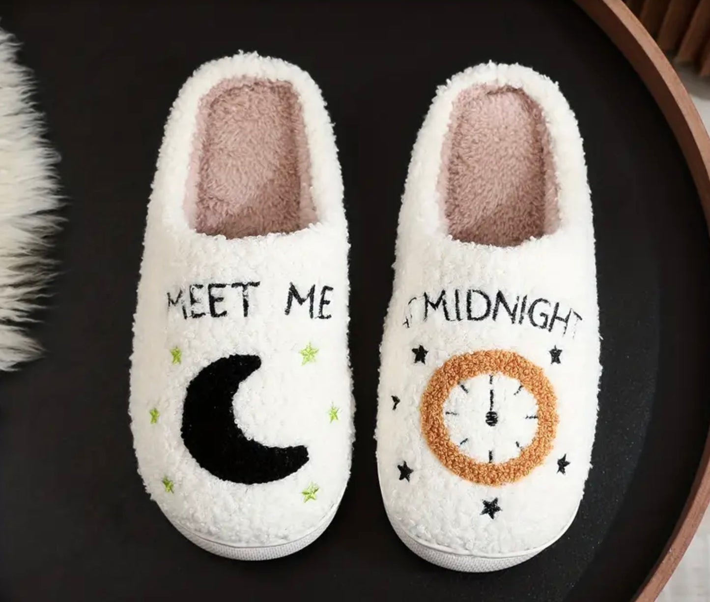 Tay Swift Inspired Slippers || Meet Me At Midnight Slippers