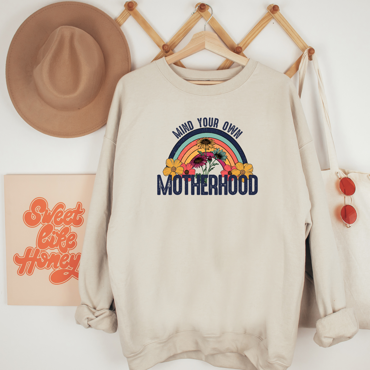 Adult crewneck sweatshirt | Mind your own Motherhood Crewneck sweatshirt | Gift for Mom