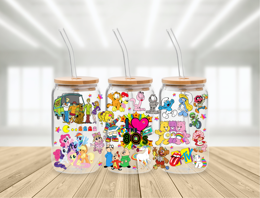I heart the 80’s Glass | 16 oz Glass