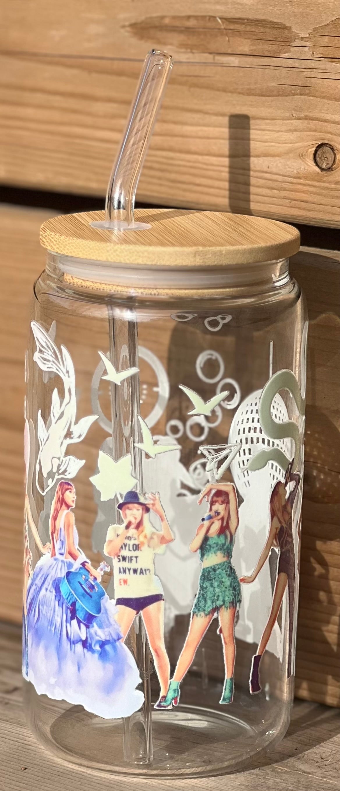 Tay Swift Inspired 16 oz glass: Iconic Tour Edition