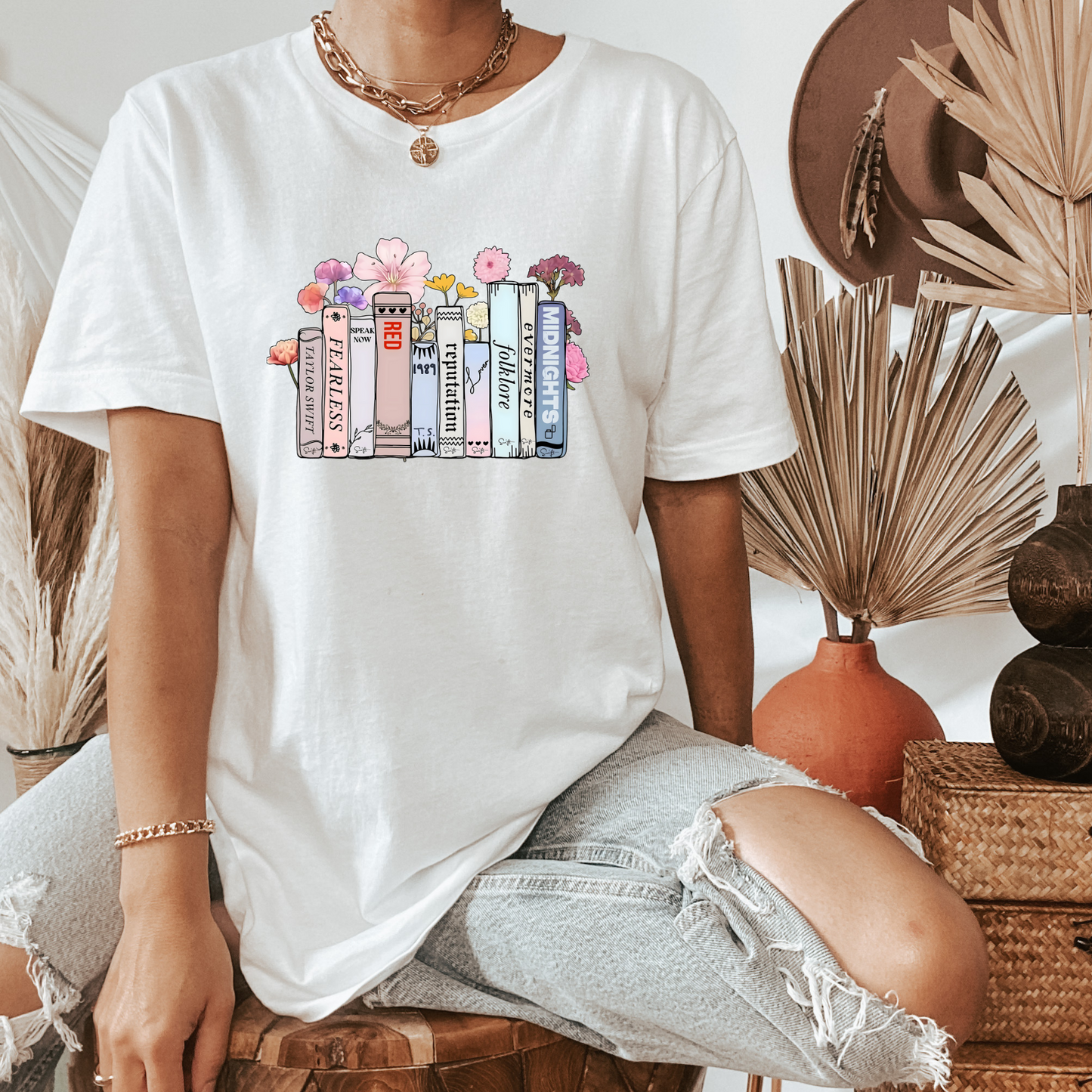 Tay Swift Pastel Book Album Shirt