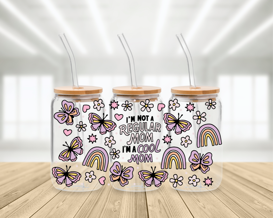Im not a regular Mom Im a cool mom | Mean Girls | 16 oz Glass