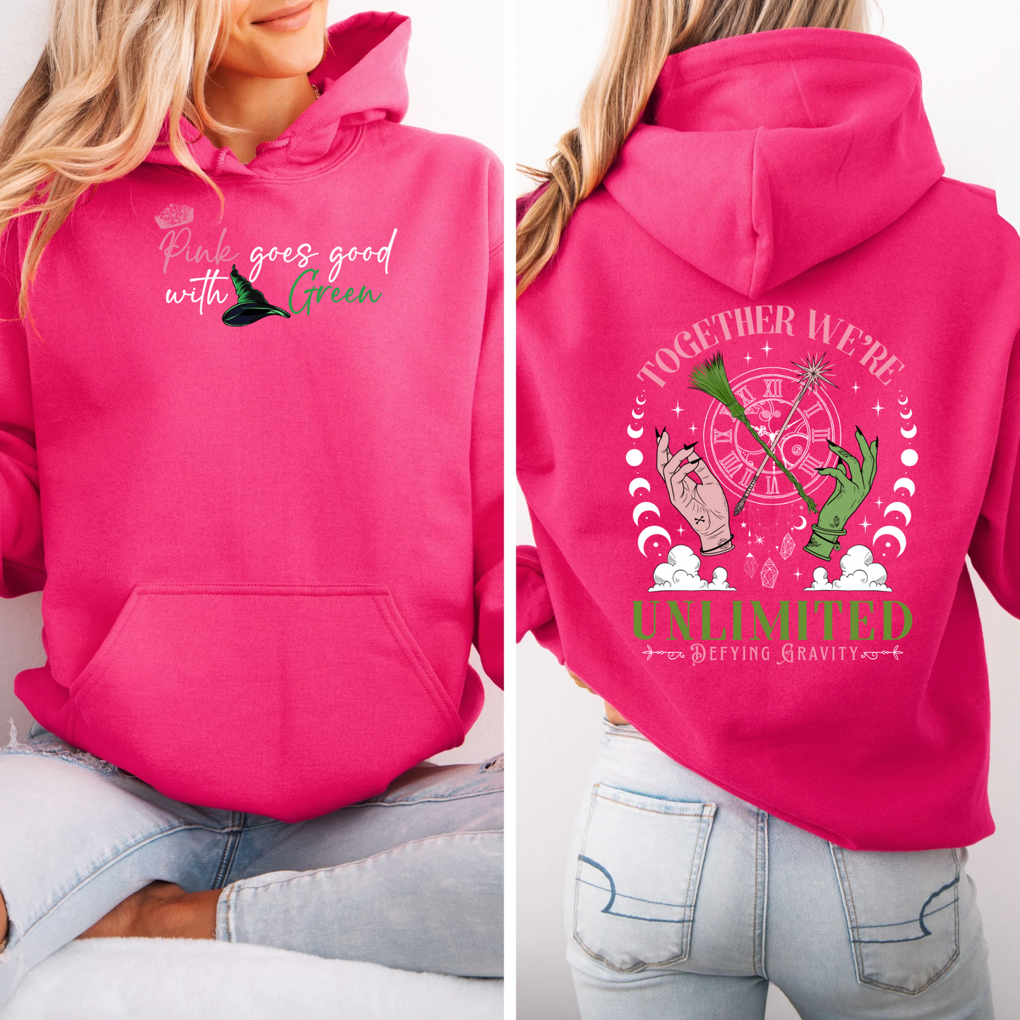 Unlimited together were Unlimited | Pink goes good with Green | Changed for Good | Wicked Adult and Kid Hoodie