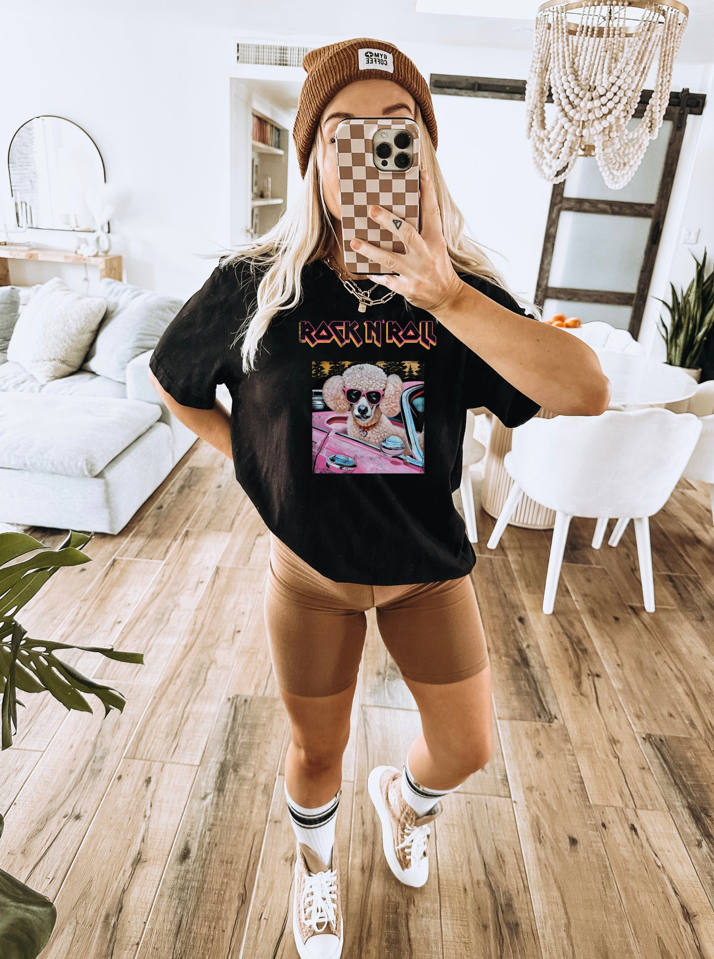 Vintage poodle | Adult Comfort Color shirt | Rock n Roll shirt