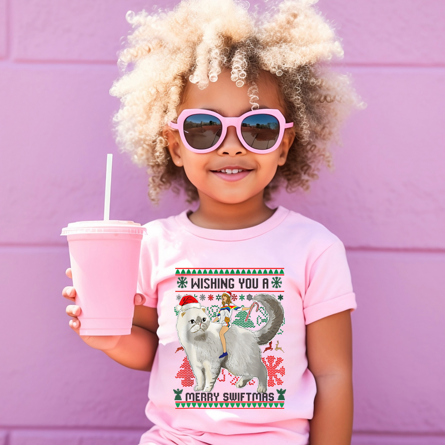 Merry Swiftmas | Tay Swift Christmas inspired shirt | Unicorn Cat shirt | kids shirt | Concert shirt