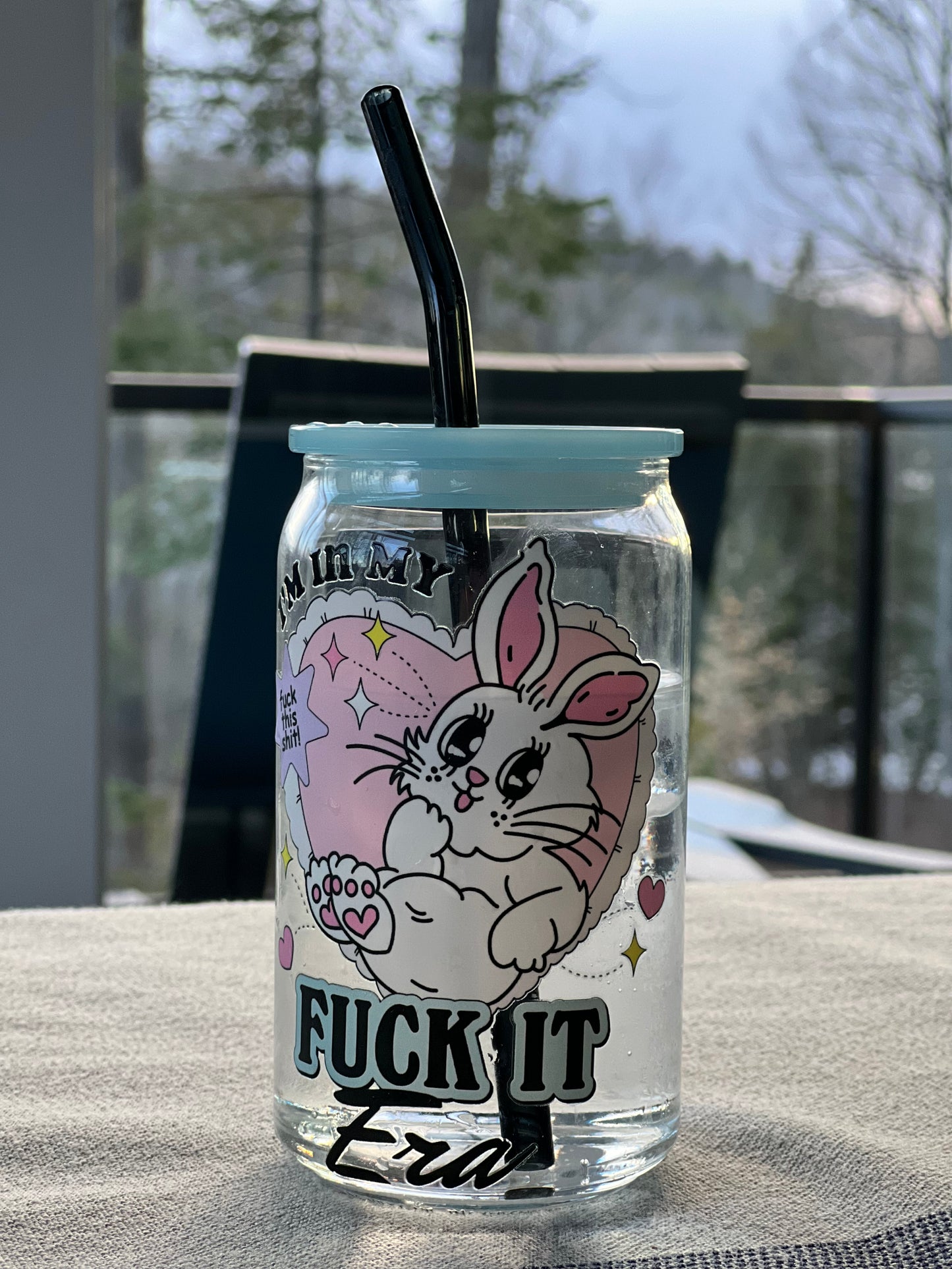 In My Fuck it Era Beer Can glass | Fuck this Shit Beer Can glass | 16 oz Glass