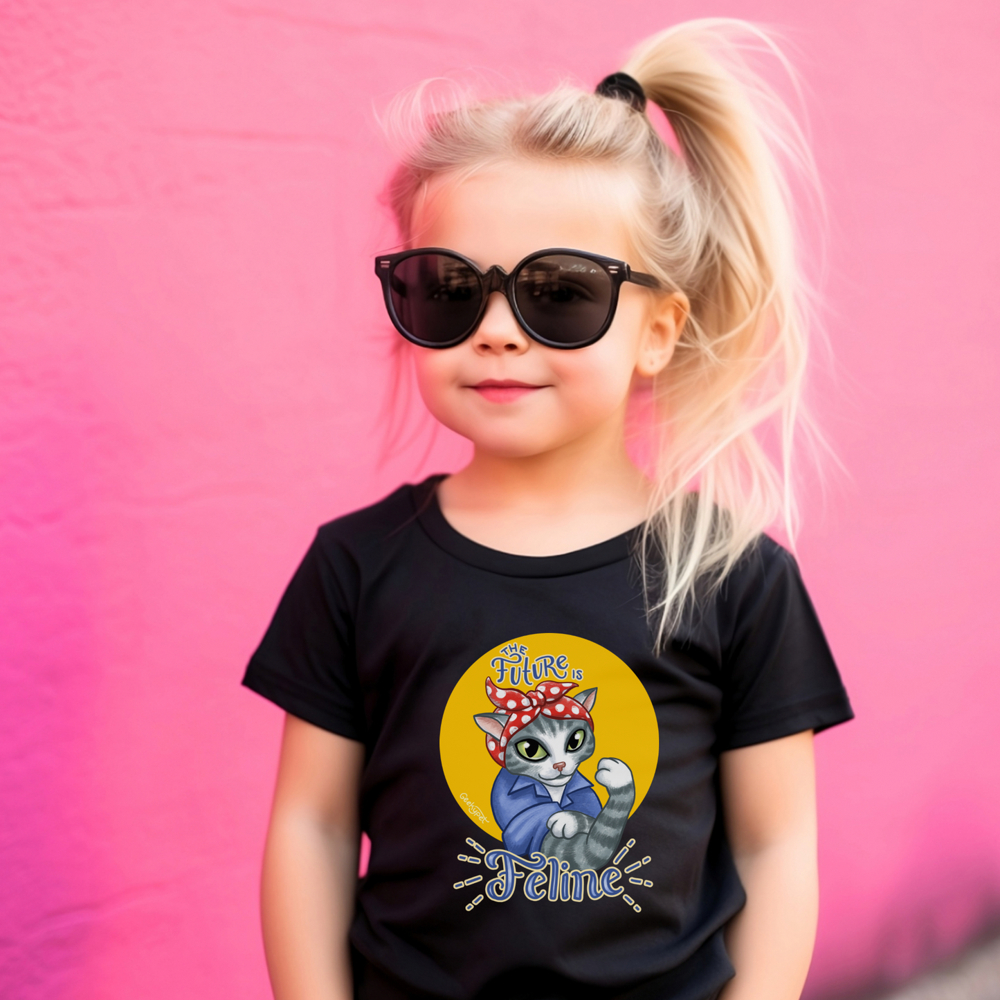 The Future is Female shirt | Geeky Pets shirt | Cat shirt for cat lovers | Kids shirt