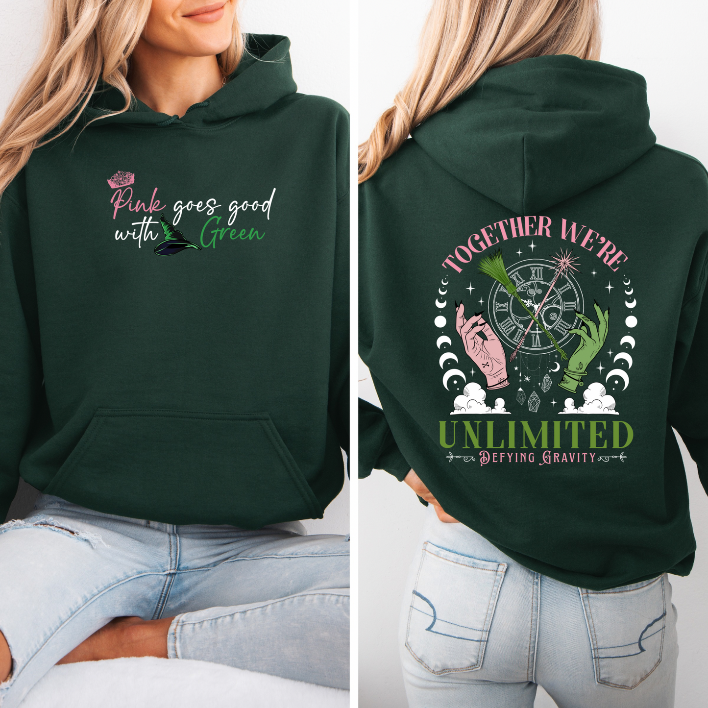 Unlimited together were Unlimited | Pink goes good with Green | Changed for Good | Wicked Adult and Kid Hoodie