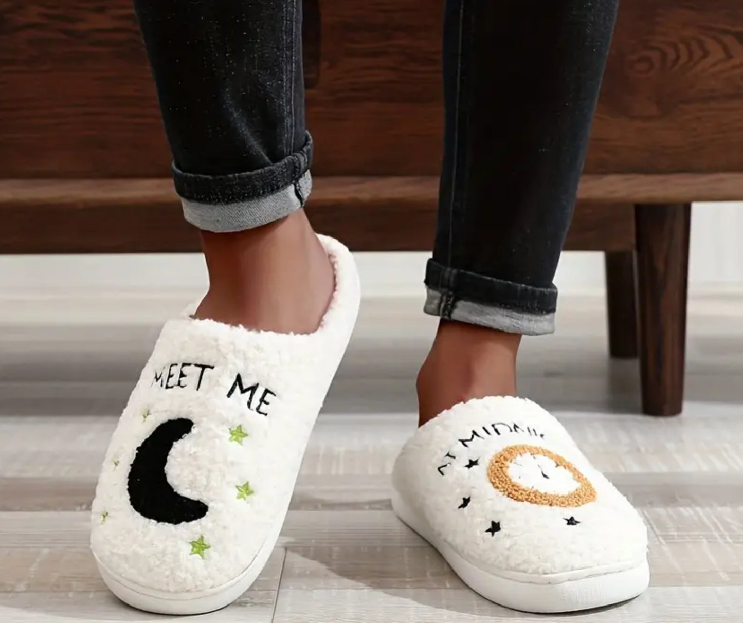 Tay Swift Inspired Slippers || Meet Me At Midnight Slippers