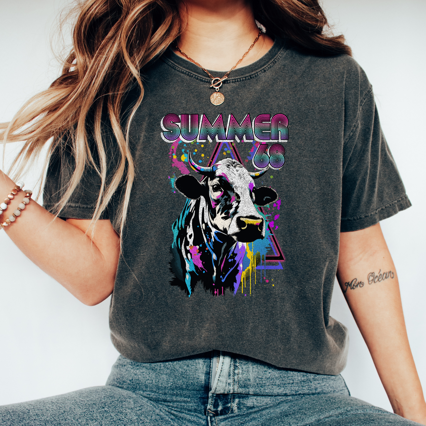Vintage Cow shirt | Summer of 1968 | Adult Comfort Color shirt