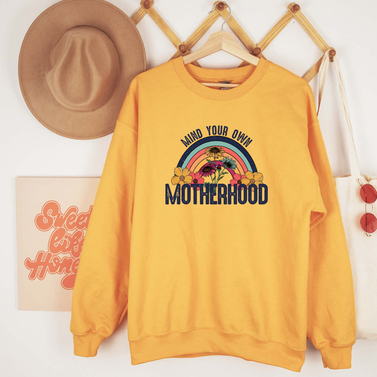 Adult crewneck sweatshirt | Mind your own Motherhood Crewneck sweatshirt | Gift for Mom
