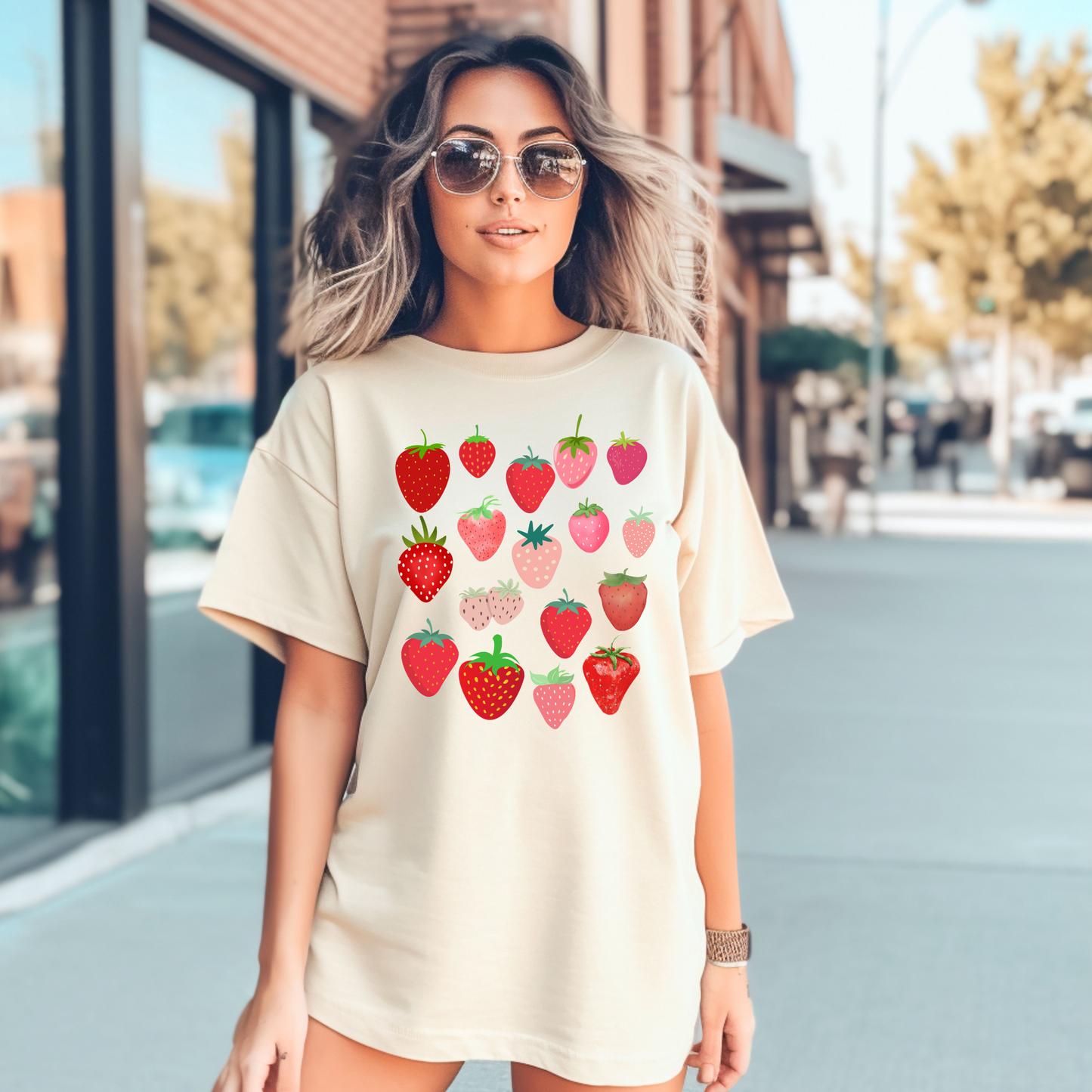 Strawberries Summer Tshirt | Strawberry Tshirt | Adult Tshirt
