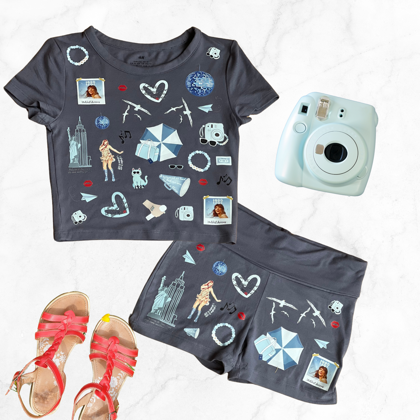 Taylor Swift Inspired 1989 Shorts and TShirt set