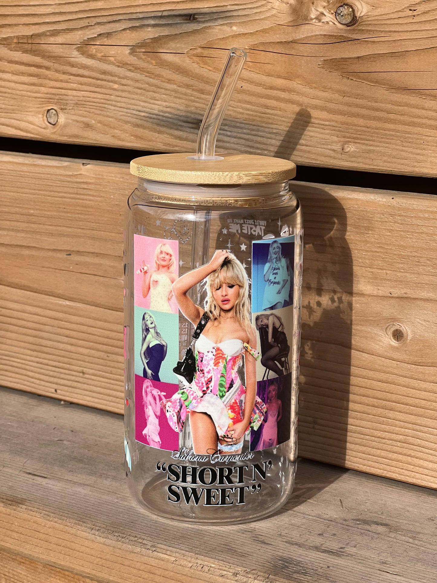 Sabrina Carpenter Short N’ Sweet Inspired 16 oz Glass