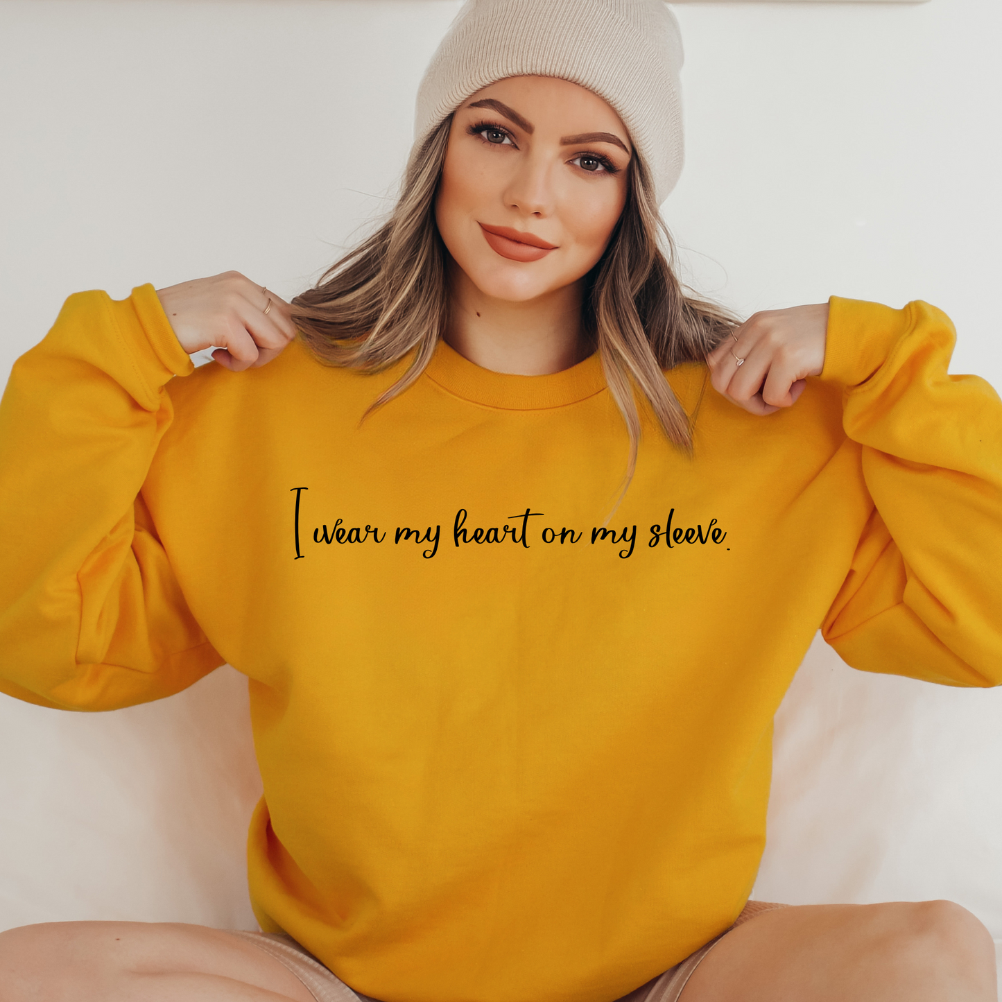 Gift for Mom | Gift for Grandma | I wear my heart on my sleeve | Custom Sweater | Unique gift idea