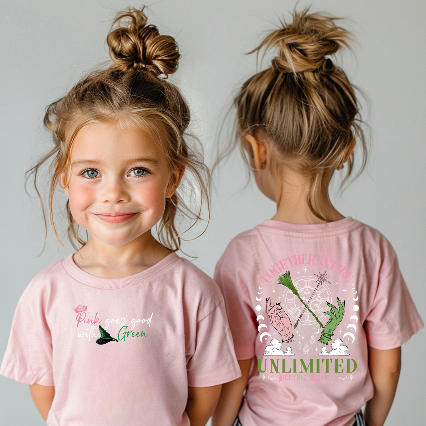 Unlimited Together Were Unlimited Kids Shirt | Defying Gravity Kids Shirt | Wicked Shirt for Kids | Pink goes good with Green | Shirt for Kids | Wicked the Movie Kids Shirt