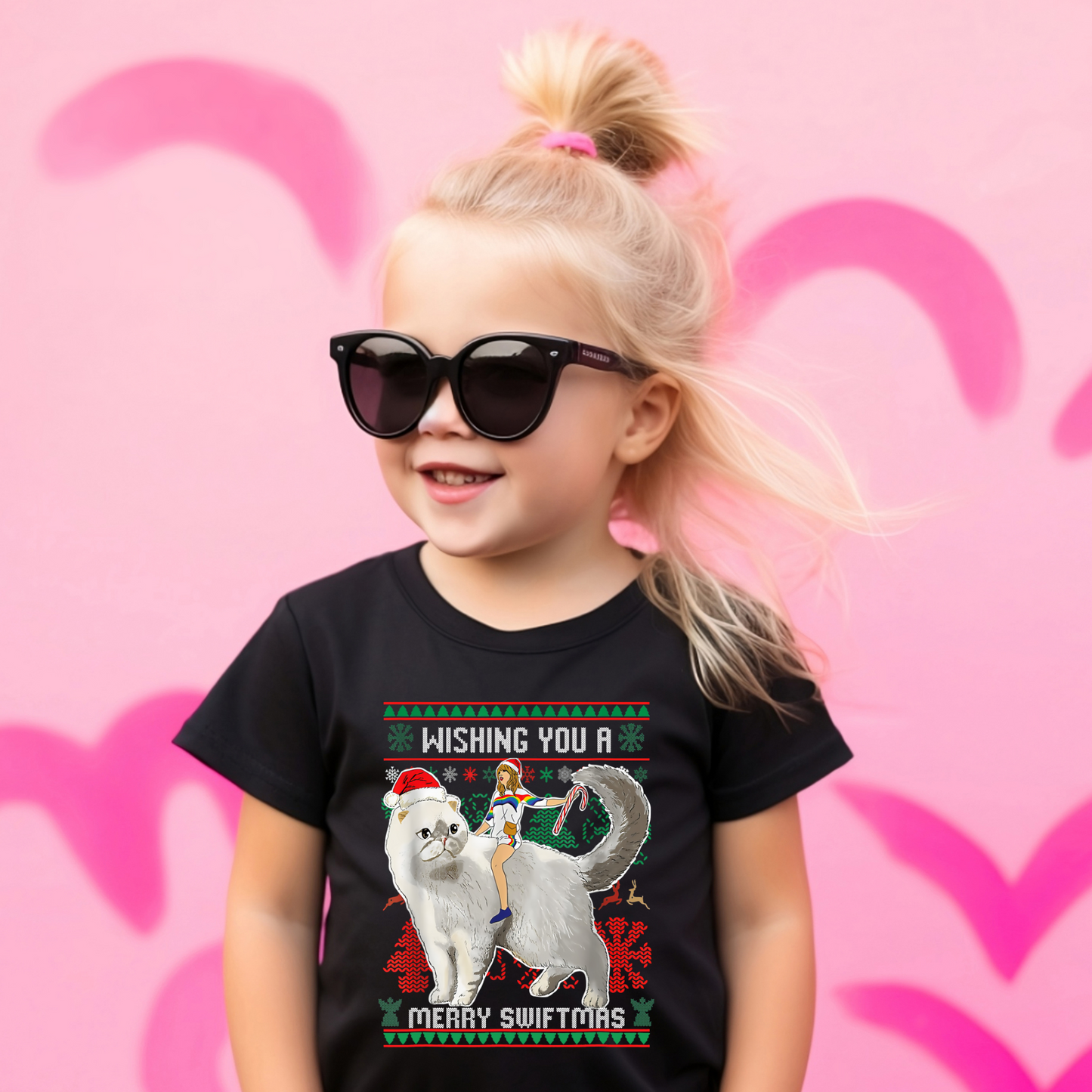 Merry Swiftmas | Tay Swift Christmas inspired shirt | Unicorn Cat shirt | kids shirt | Concert shirt