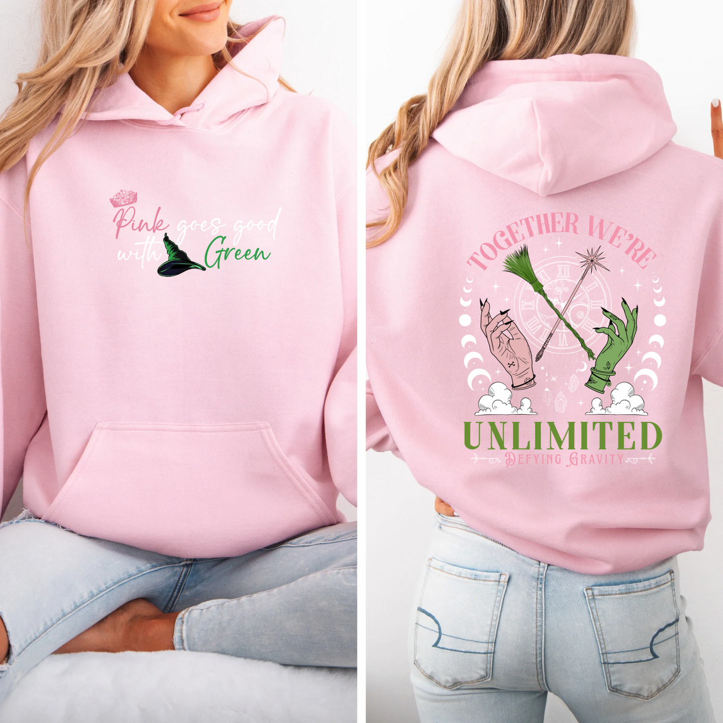 Unlimited together were Unlimited | Pink goes good with Green | Changed for Good | Wicked Adult and Kid Hoodie
