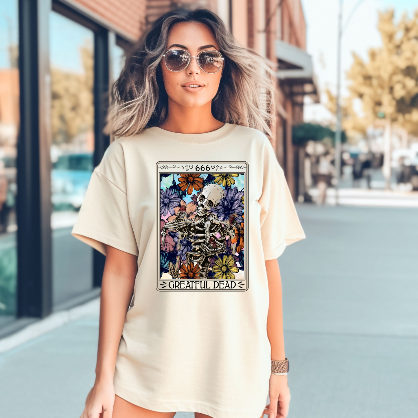 666 Skeleton Floral Tee || More Colours