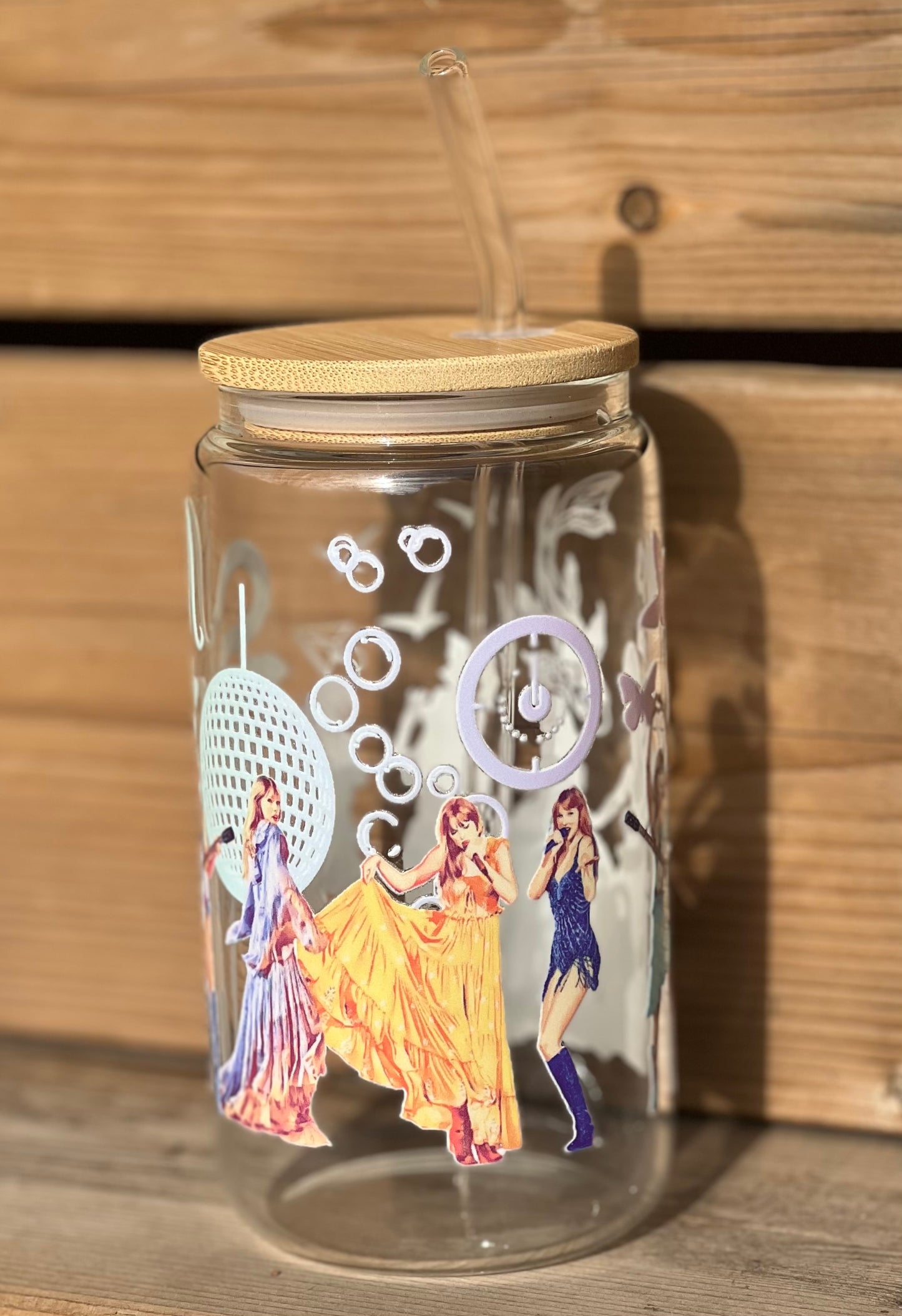 Tay Swift Inspired 16 oz glass: Iconic Tour Edition