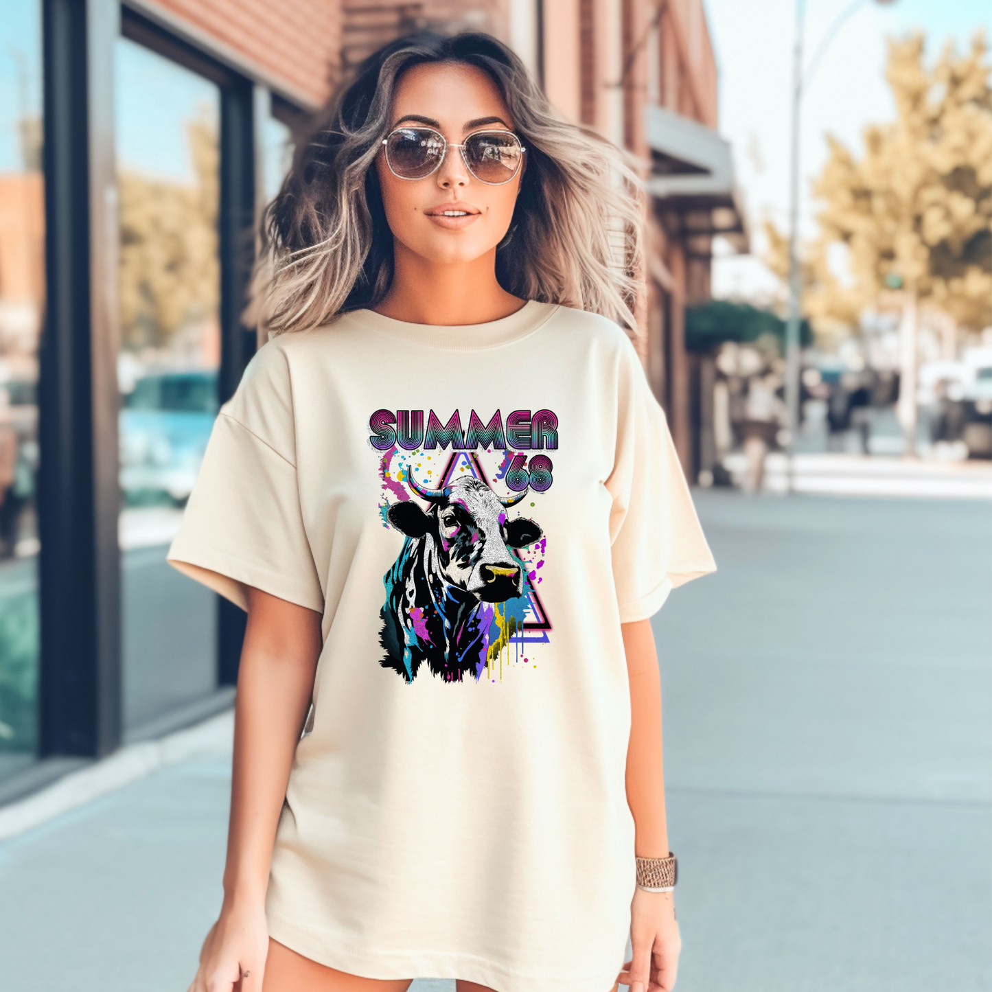 Vintage Cow shirt | Summer of 1968 | Adult Comfort Color shirt