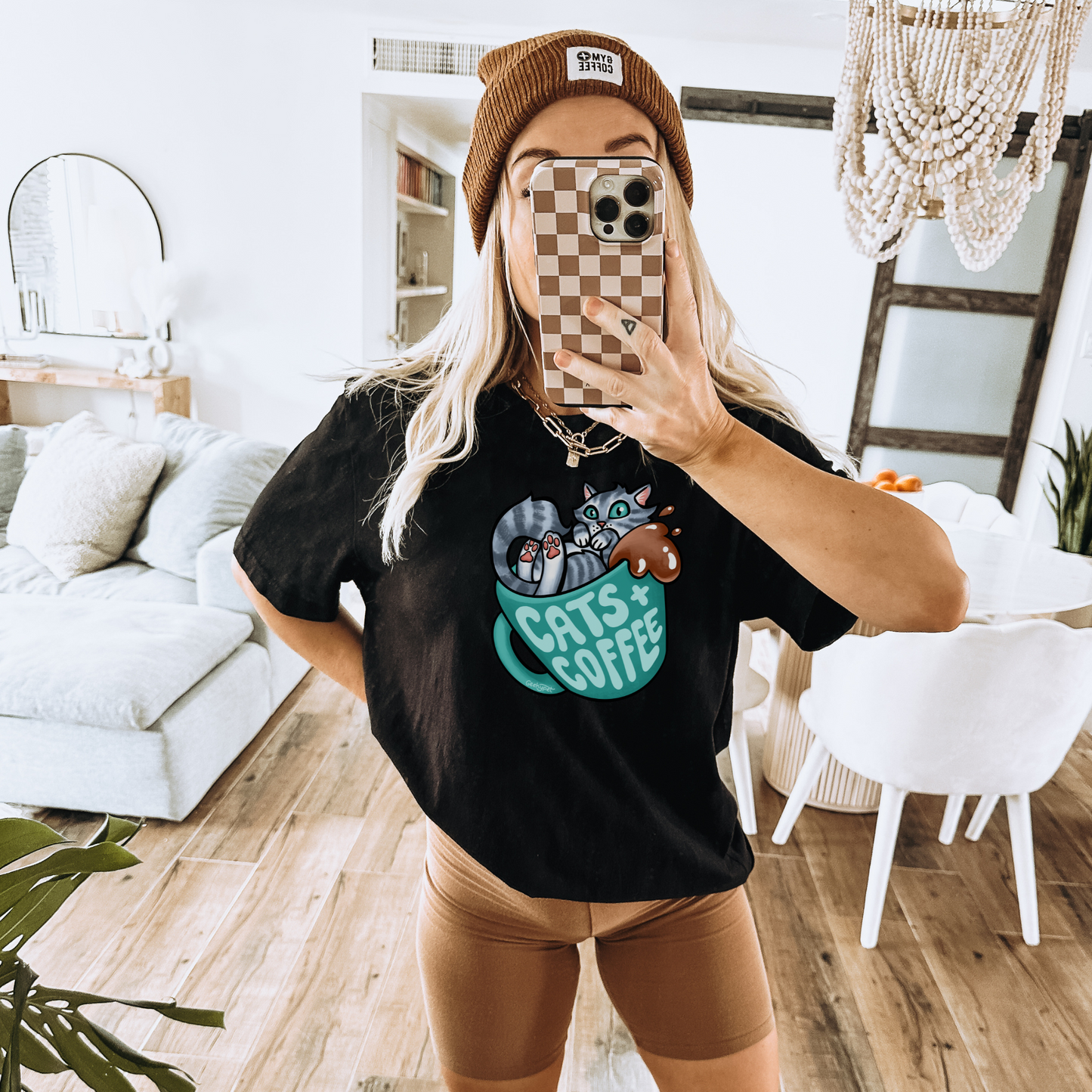 Geeky Pets shirt | Cats and Coffee shirt | Adult shirt | Unisex Comfort Color shirts