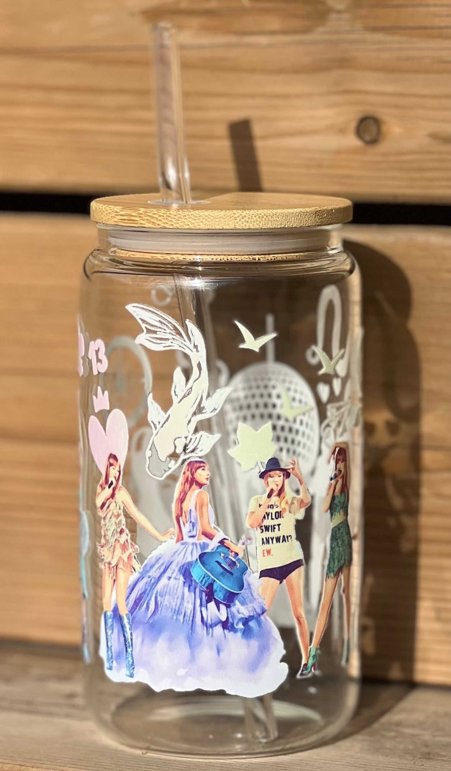Tay Swift Inspired 16 oz glass: Iconic Tour Edition