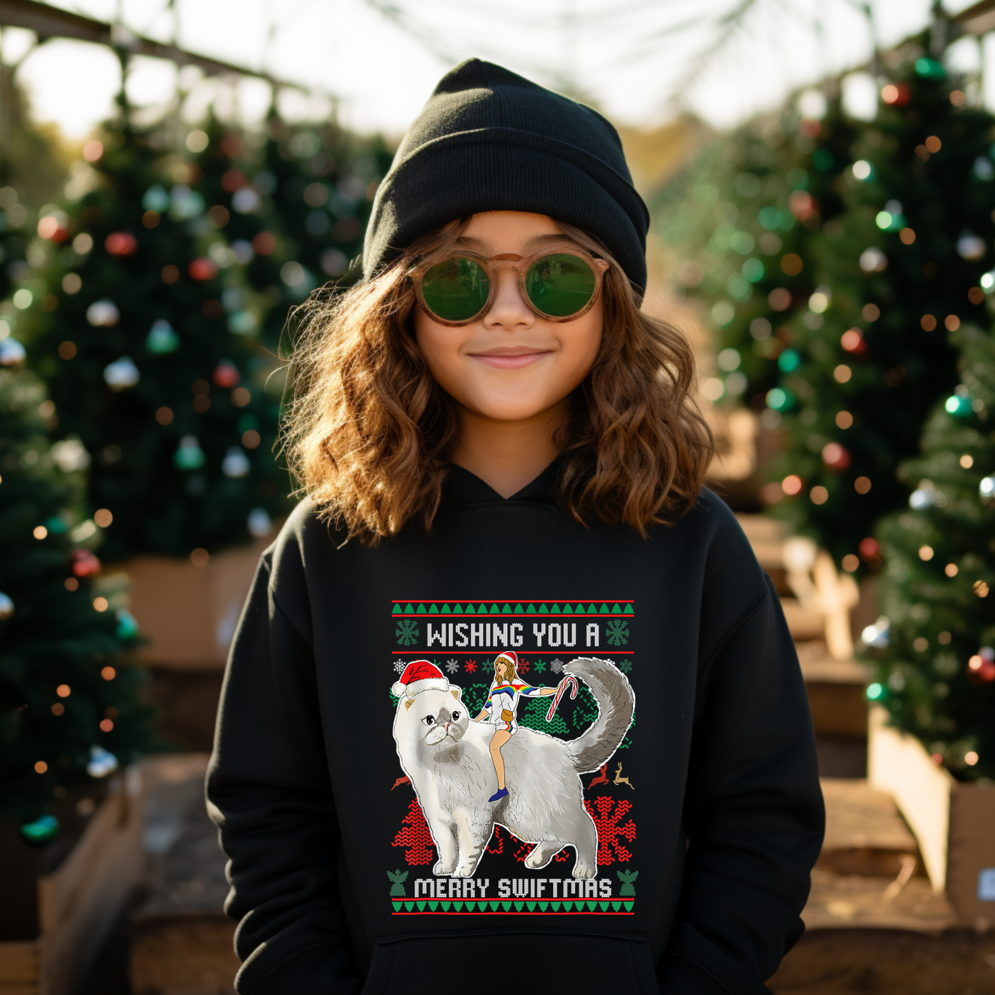 Merry Swiftmas | Tay Swift Christmas inspired shirt | Unicorn Cat shirt | kids shirt | Concert shirt
