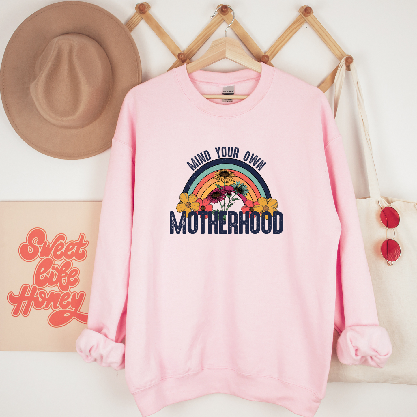 Adult crewneck sweatshirt | Mind your own Motherhood Crewneck sweatshirt | Gift for Mom