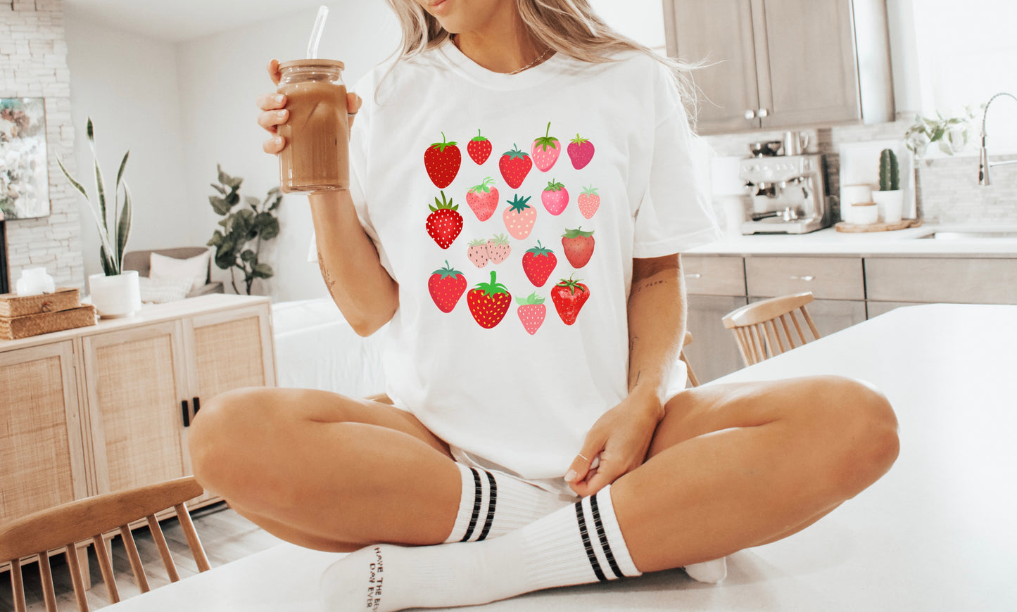Strawberries Summer Tshirt | Strawberry Tshirt | Adult Tshirt