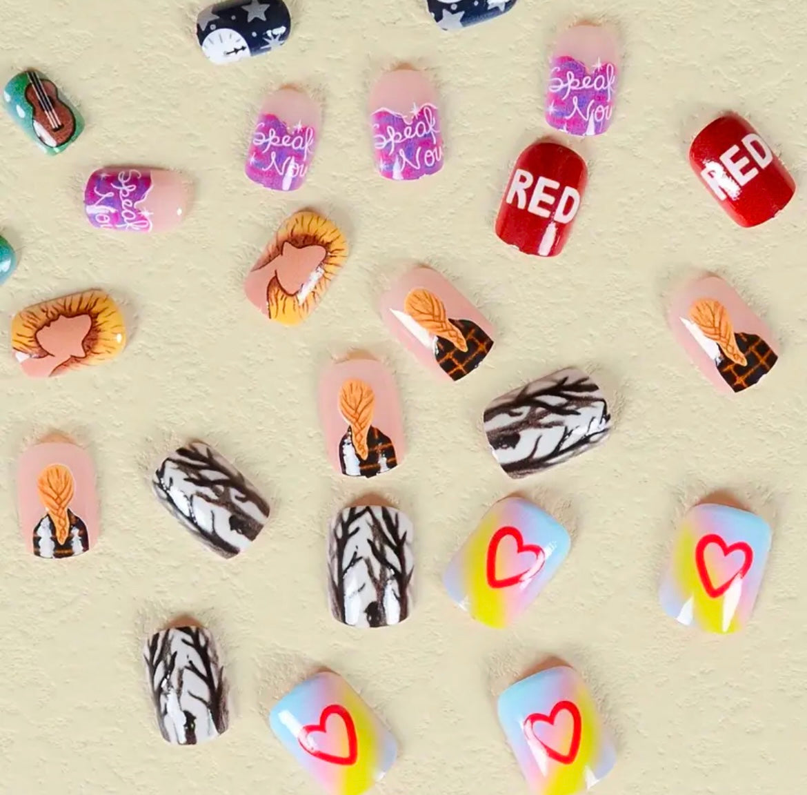 Tay Swift Inspired Nails || 24pcs Press On Nails