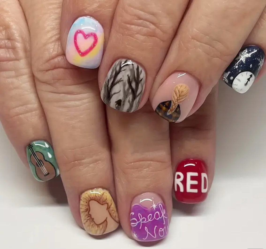 Tay Swift Inspired Nails || 24pcs Press On Nails