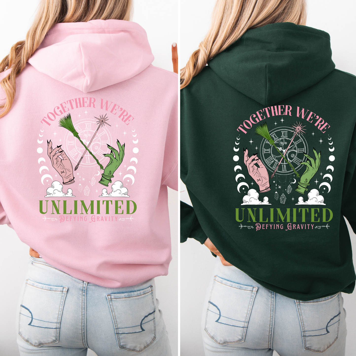 Unlimited together were Unlimited | Pink goes good with Green | Changed for Good | Wicked Adult and Kid Hoodie