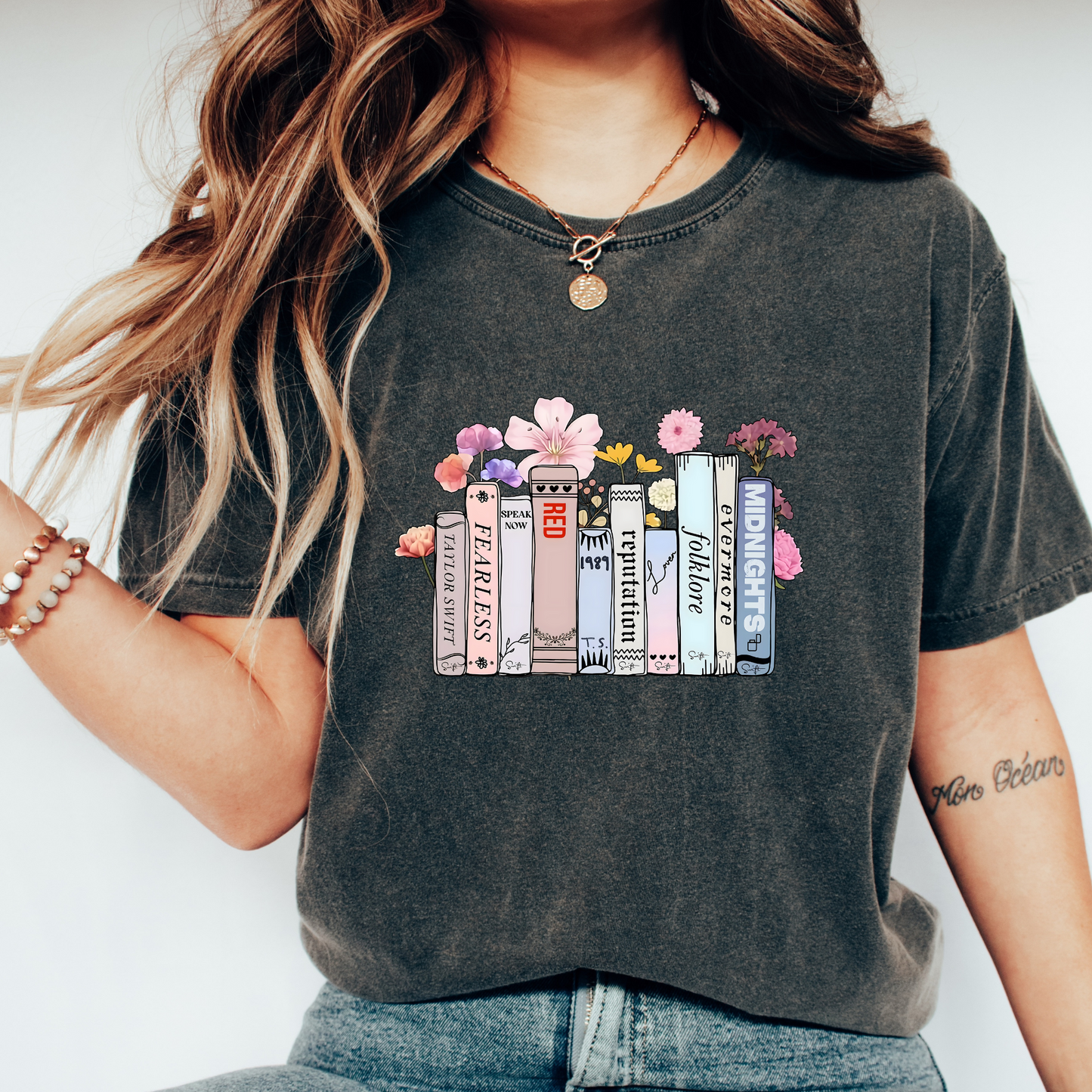 Tay Swift Pastel Book Album Shirt
