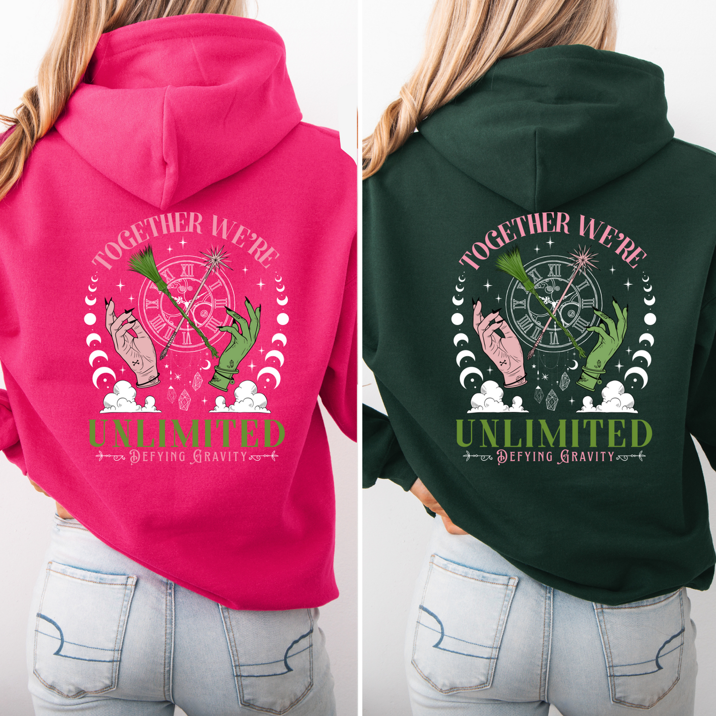 Unlimited together were Unlimited | Pink goes good with Green | Changed for Good | Wicked Adult and Kid Hoodie