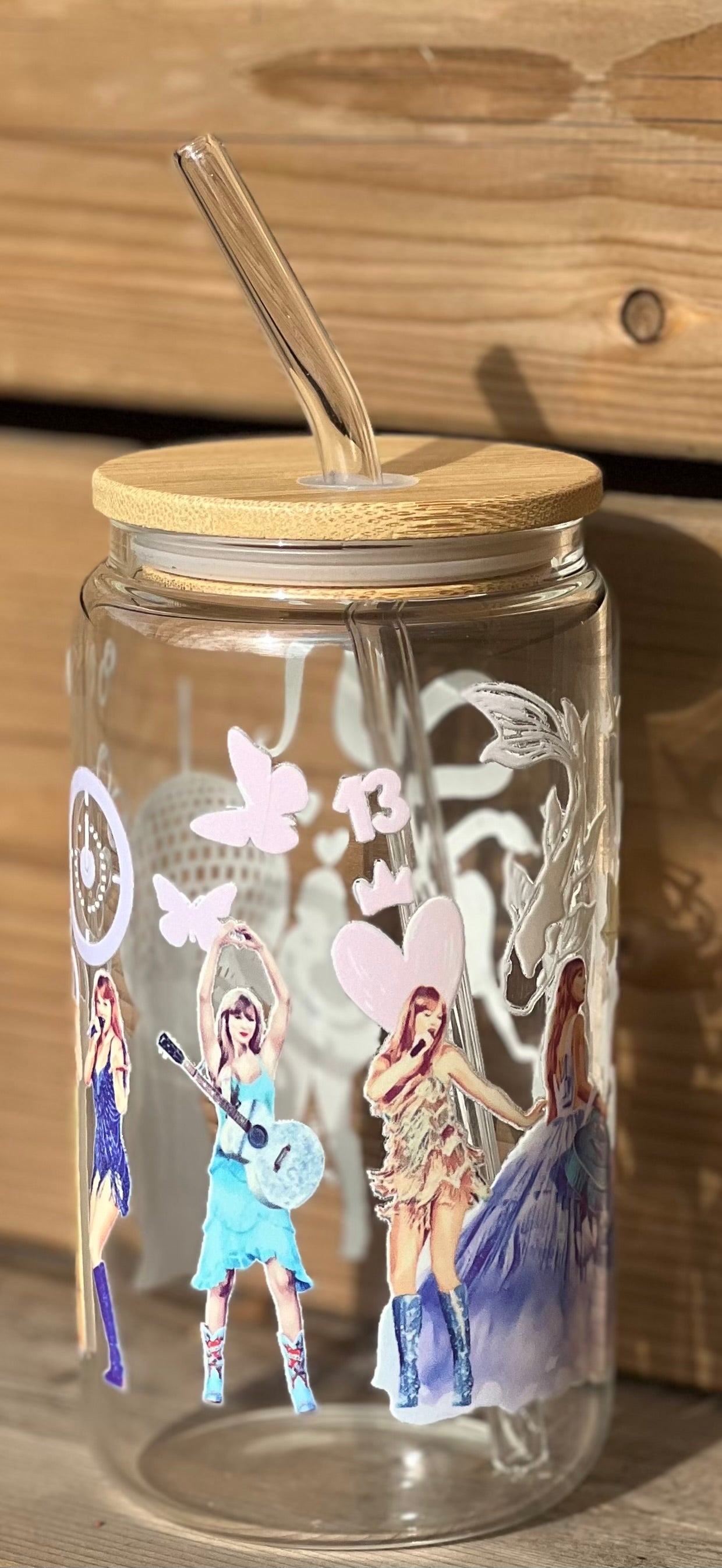 Tay Swift Inspired 16 oz glass: Iconic Tour Edition