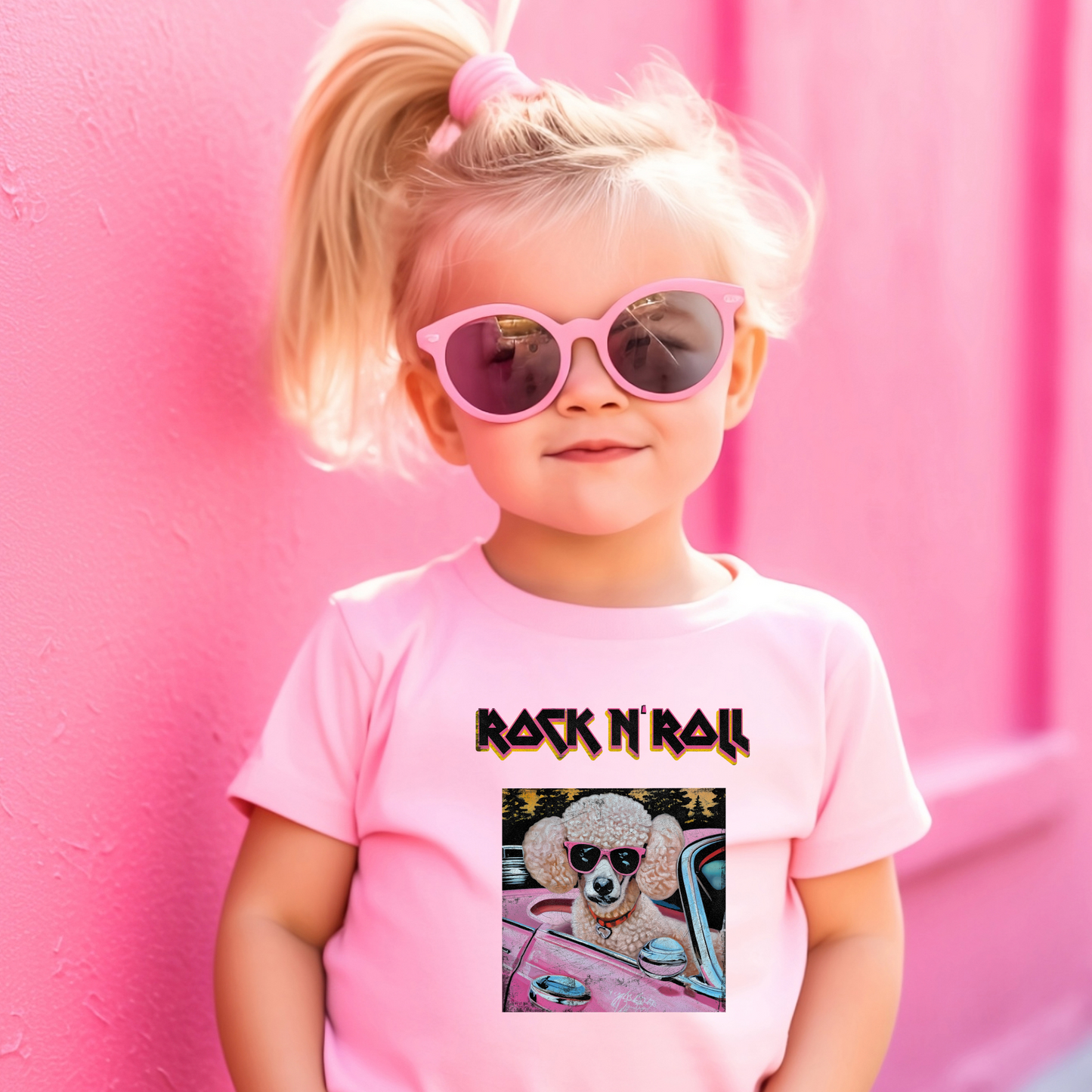 Poodle wearing sunglasses shirt | Concert shirt | Rock n Roll shirt | Kids shirt