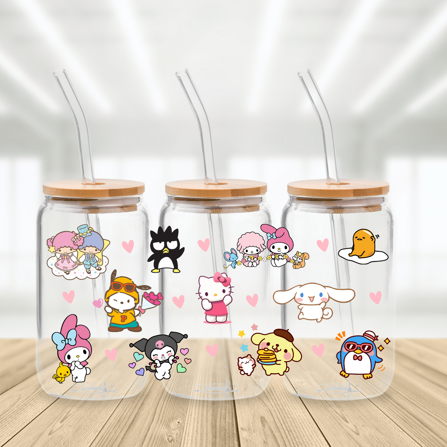 Sanrio Friends 16 oz glass