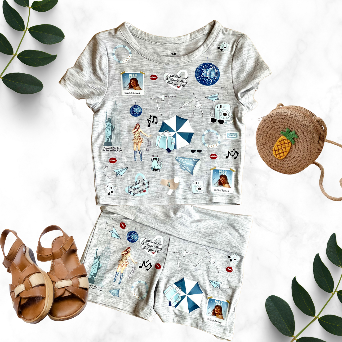 Taylor Swift Inspired 1989 Shorts and TShirt set