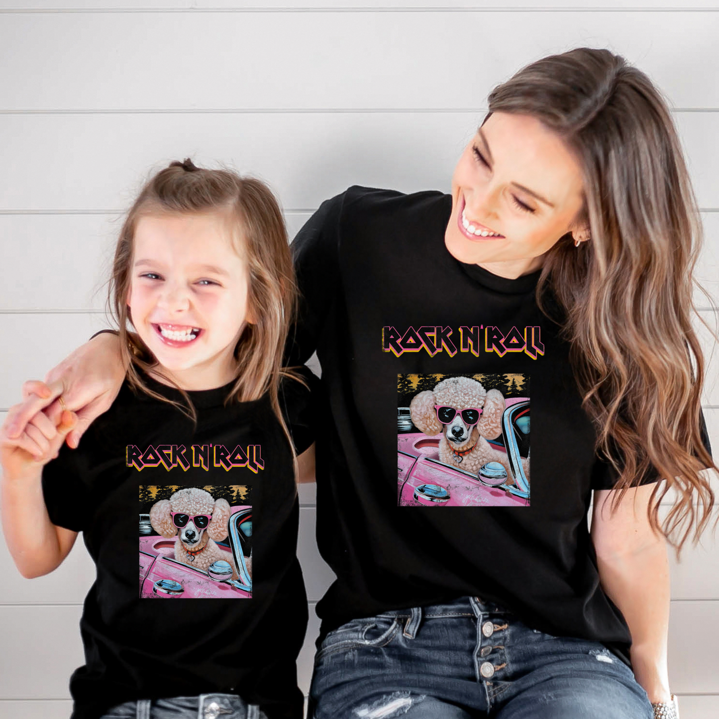 Poodle wearing sunglasses shirt | Concert shirt | Rock n Roll shirt | Kids shirt