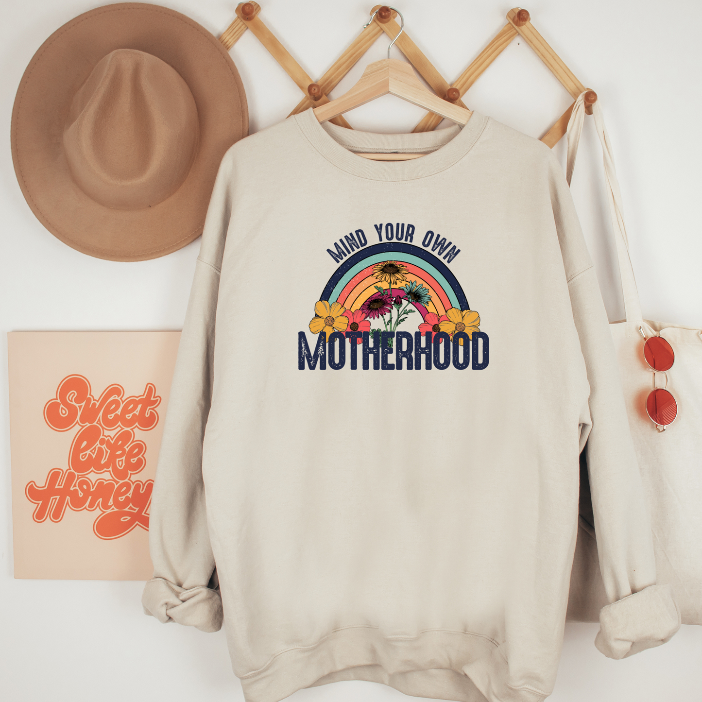 Adult crewneck sweatshirt | Mind your own Motherhood Crewneck sweatshirt | Mother’s Day gift ideas