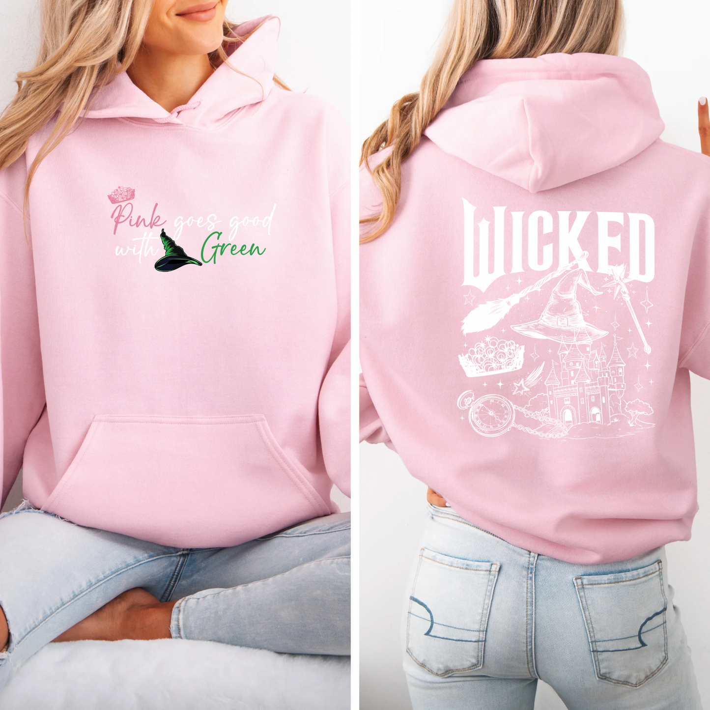 Pink goes good with Green | Changed for Good | Wicked Adult and Kid Hoodie