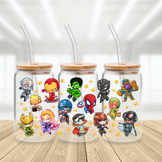 Avengers 16 oz glass
