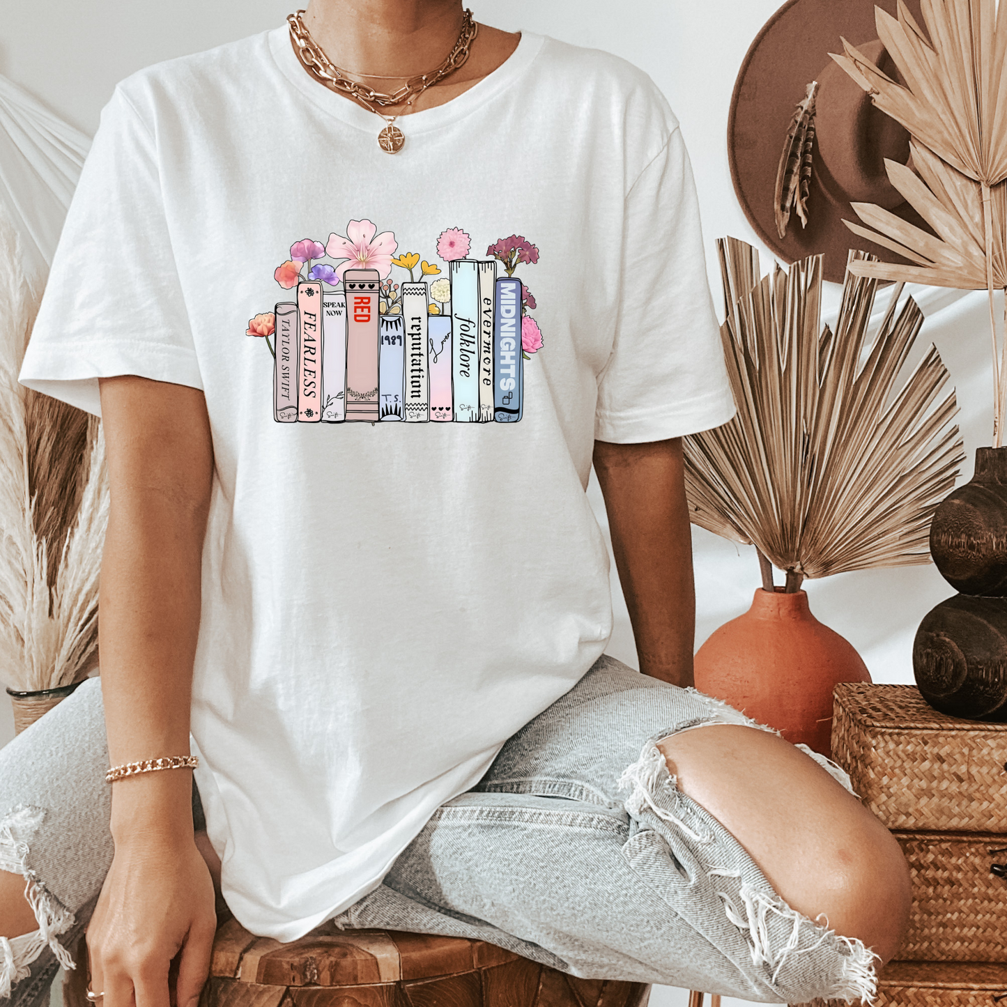 Tay Swift inspired t-shirt | Floral book Albums t-shirt  | Adult T-shirt