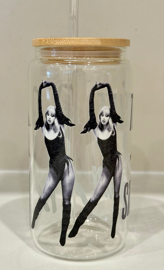 Tay Swift Inspired 16 oz glass: The Life of a Showgirl