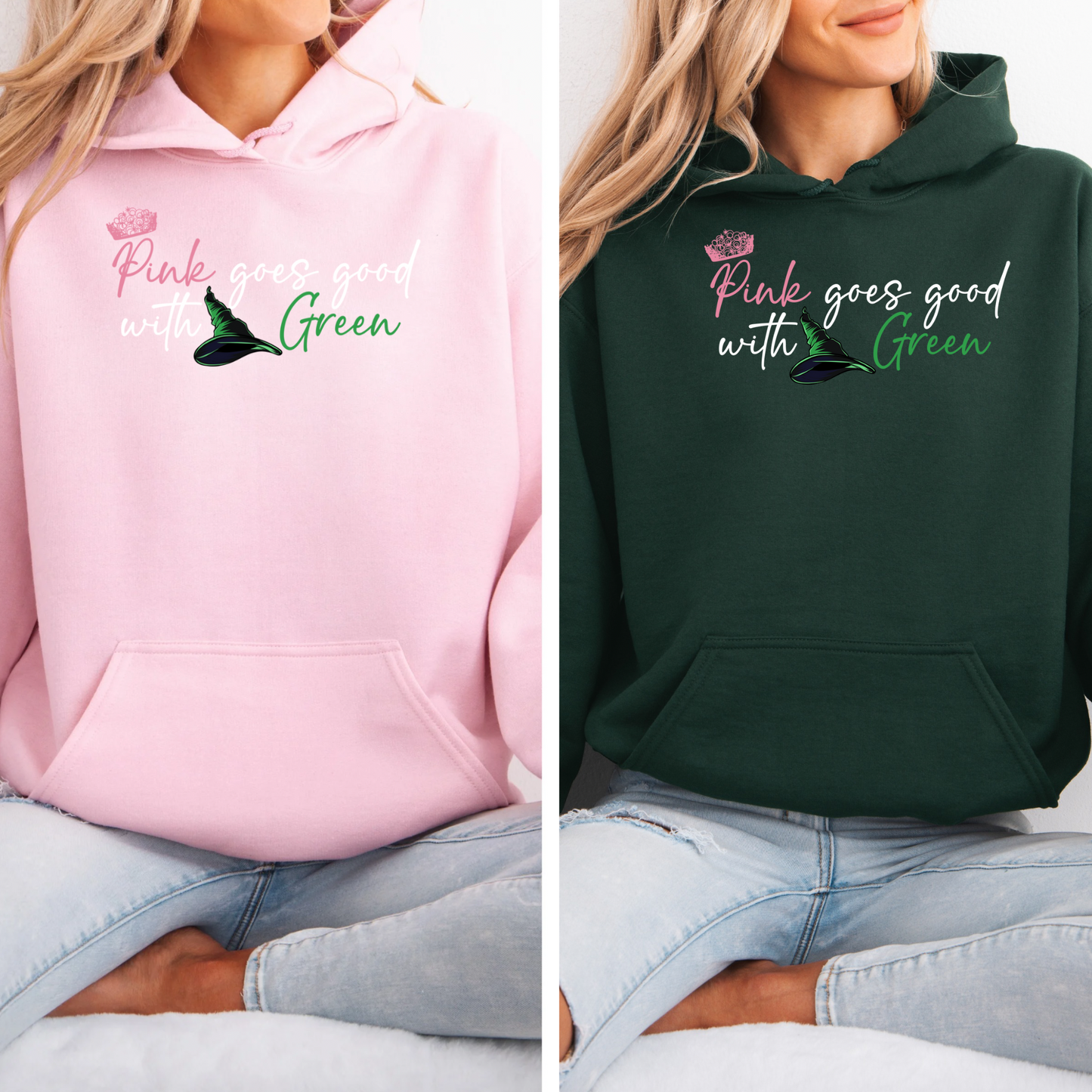 Pink goes good with Green | Changed for Good | Wicked Adult and Kid Hoodie