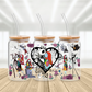 Jack and Sally 16 oz glass